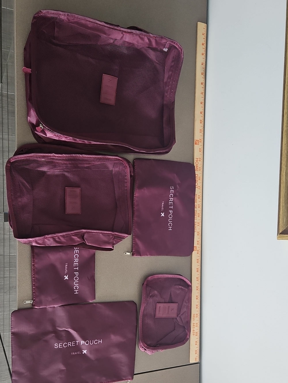 Secret Pouch Travel Pouch Set Purple Travel Organizer Set